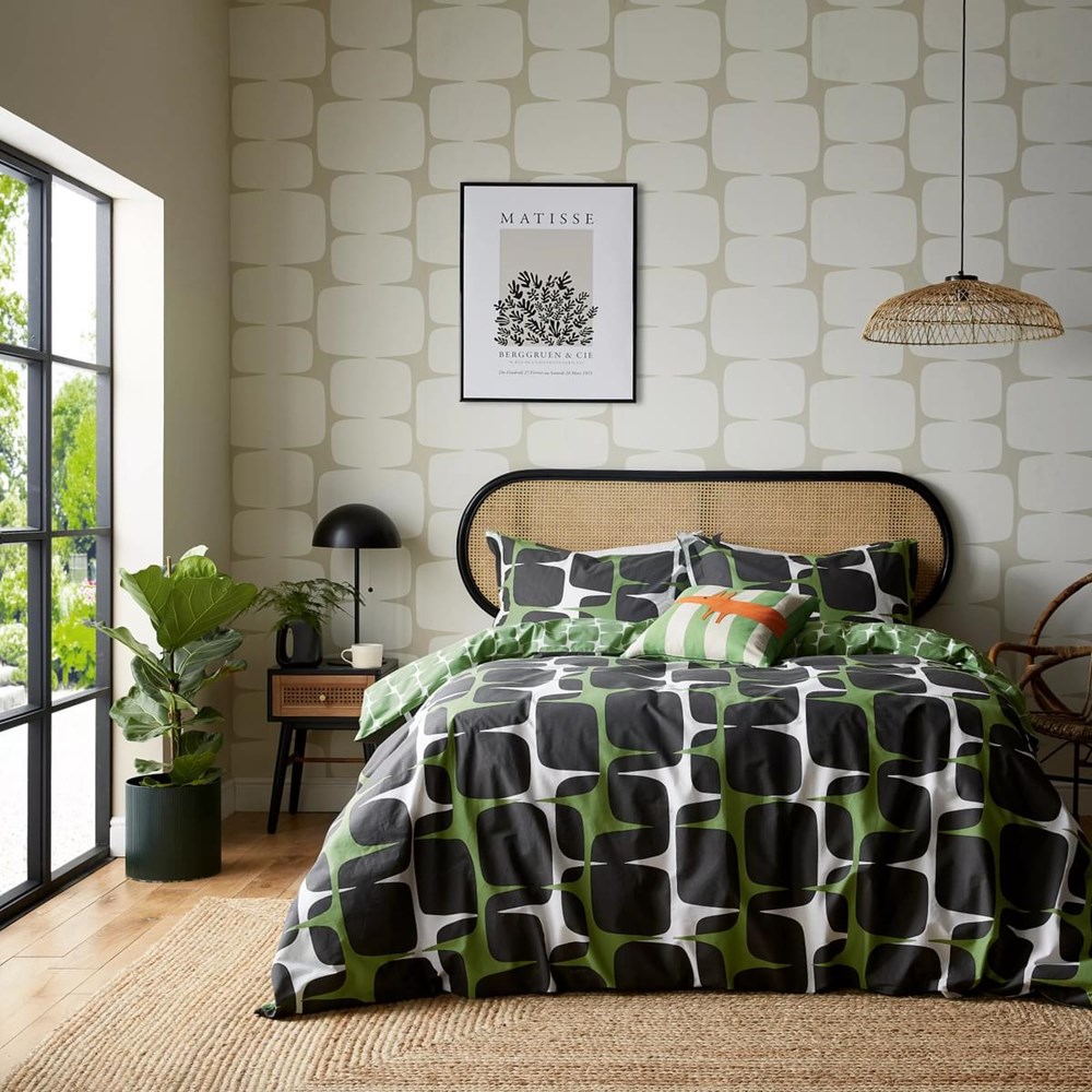 Going Lohko Geometric Bedding by Scion in Juniper Liquorice